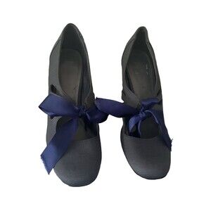 Ann marino Retro Ribbon Toe Tear Drop Cut Out Pumps Size 8
